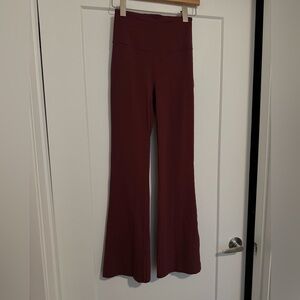 Lululemon Athletica red merlot groove flare